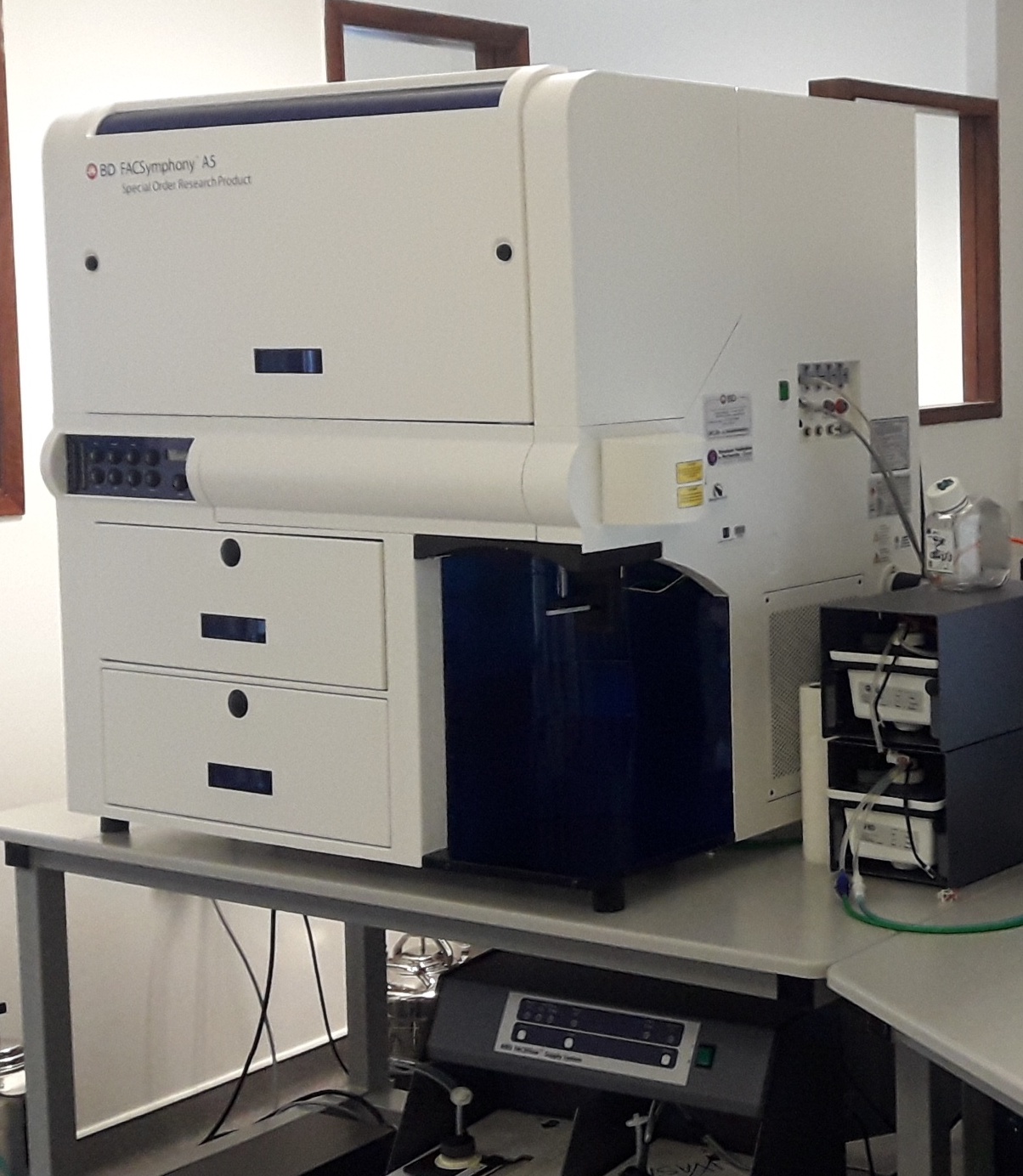The Cytocell platform equips itself with a 32-parameter cytometer analyser